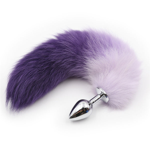 Unique Purple Fox Tail Butt Plug
